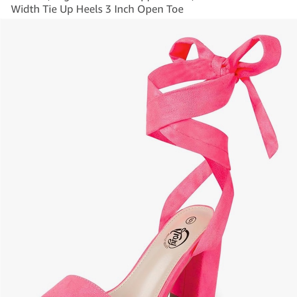 Trary Vibrant Pink Block Heel Sandals